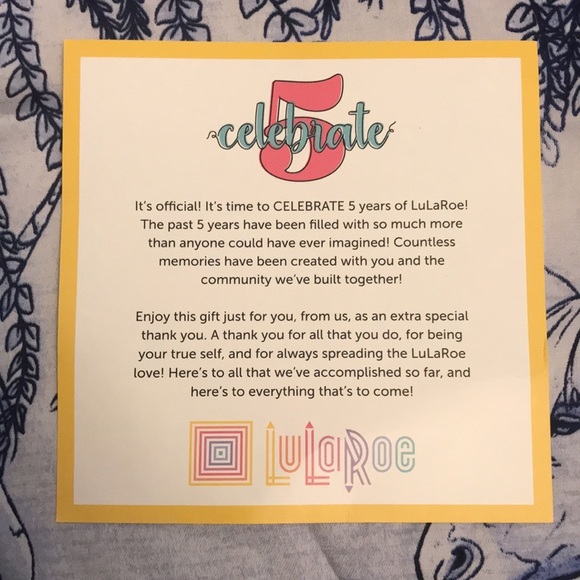 NWT Lularoe consultant gift unicorn scarf for 5th birthday blue yellow NEW - Picture 5 of 6